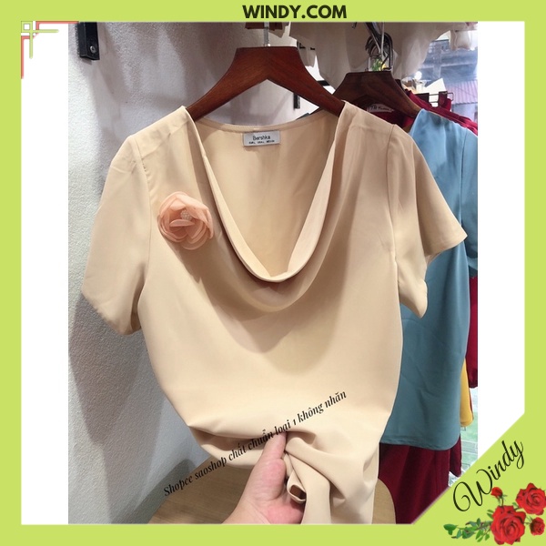 Áo sơ mi nữ tay cộc Lụa Hàn cổ đổ công sở đi chơi đều đẹp, sơ mi nữ đẹp tay cộc