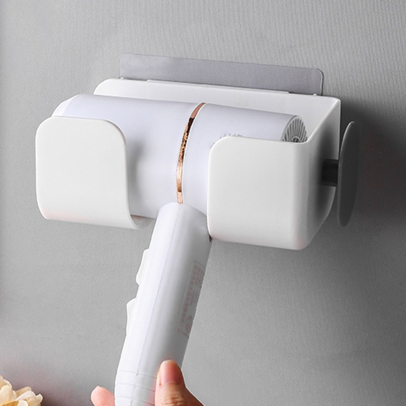 Giá Đỡ Máy Sấy Tóc Gắn Tường Tự Dính Bằng Nhựa Tiện Dụng