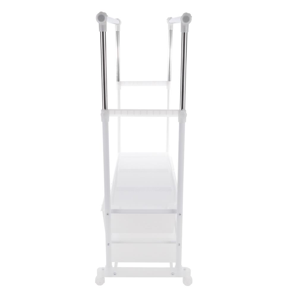 HomeBase PLIM Sào phơi đồ bằng thép mạ crom có 6 ngăn kéo bánh xe có thể thay đổi chiều cao W103xH165xD47cm