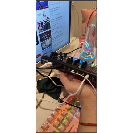 Mic Thu Âm Micro Livestream Trọn Bộ Soundcard K300 & Mic ISK AT100 Hát Thu Âm Livestream Karaoke bảo hành 12 tháng