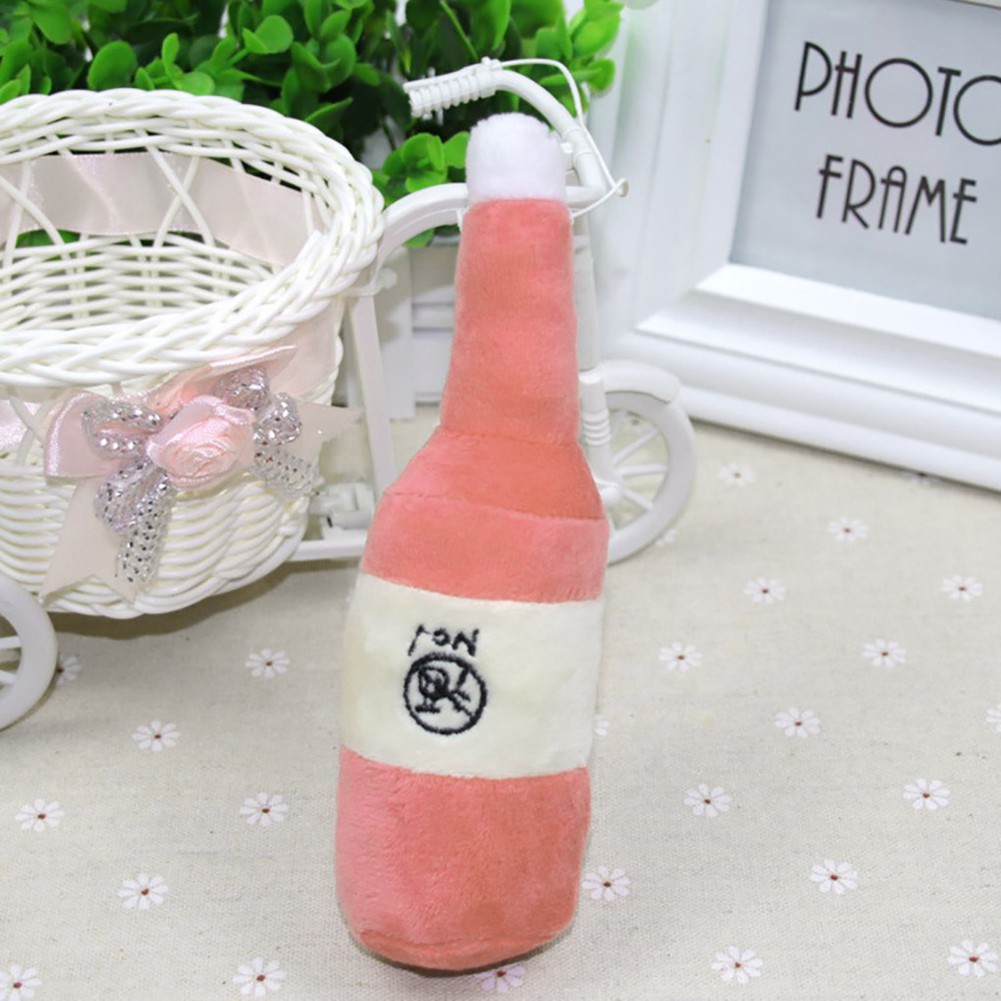 Đồ chơi nhồi bông kiểu cái chai phát âm thanh cho thú cưng