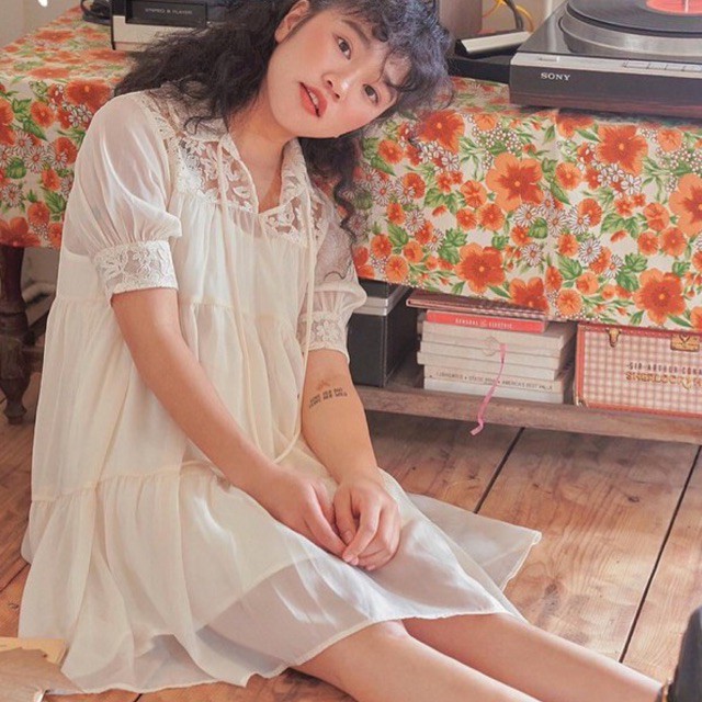 Naked By V - Váy voan Mimosa Dress (kèm váy lót)