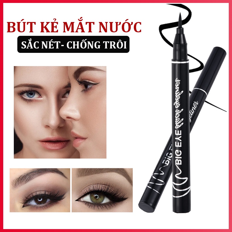 Bút Kẻ Viền Mắt Nước, Bút Kẻ Mắt Siêu Mảnh, Chống Trôi, Dễ Kẻ BIG EYE