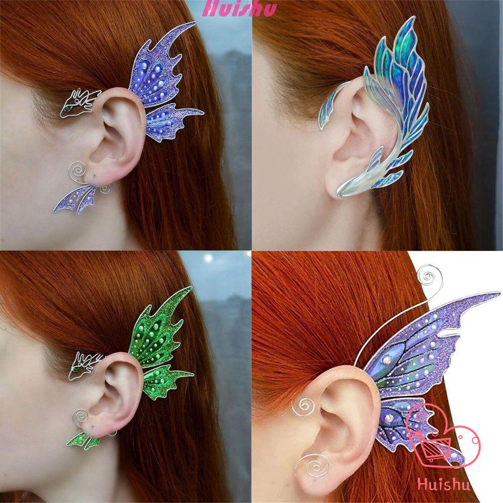 Khuyên Tai Hình Cánh Bướm / Cánh Tiên Không Xỏ Lỗ Thời Trang Dự Tiệc Cho Nam Và Nữ