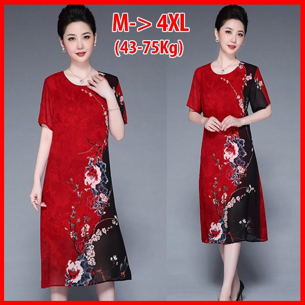 BIGSIZE (M-3XL)– ĐẦM SUÔNG DỰ TIỆC TRUNG NIÊN, KIỂU ĐẦM SUÔNG BIGSIZE, ĐẦM BIGSIZE TRUNG NIÊN U40 U50 U60 U70