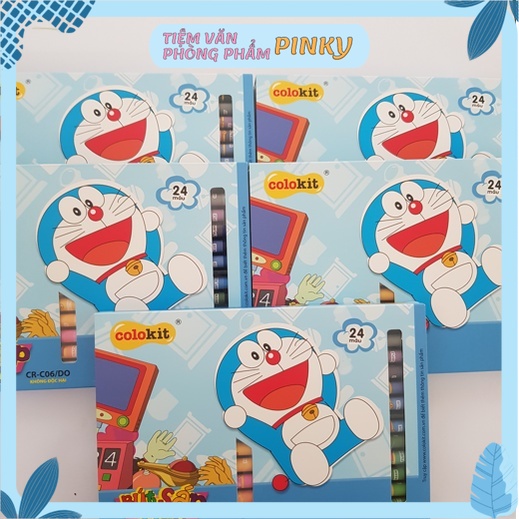 Bút sáp màu dạ Doraemon 24 màu