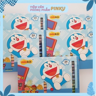 Bút sáp màu dạ Doraemon 24 màu