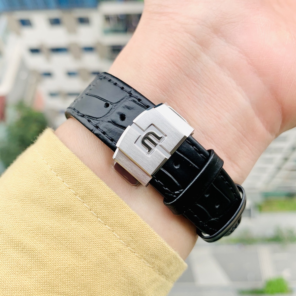 Đồng hồ nam chính hãng Maurice Lacroix Aikon Black 39mm - AI6007-SS001-330-1 - máy cơ tự động - Kính Sapphire