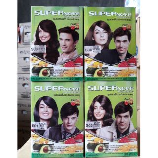 [Hộp/12 gói]Gội nhuộm thảo dược Super Nova Thái Lan