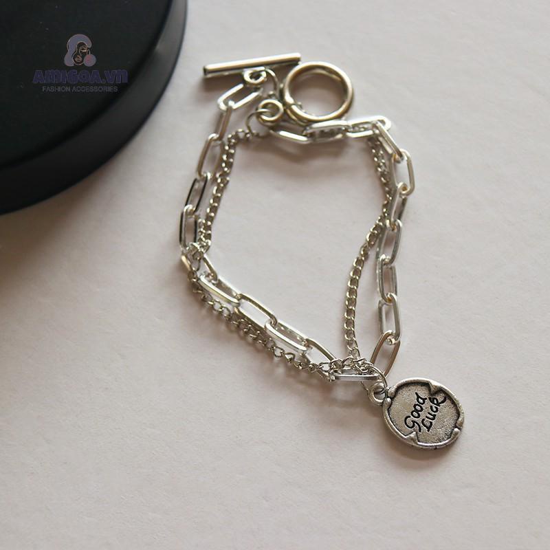 ✨✨Vòng Tay Có Khóa May Mắn OT Phong Cách Hip Hop Cho Nữ