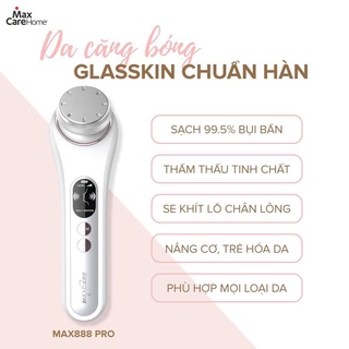 Máy đẩy tinh chất nóng lạnh MAXCARE MAX888PRO điện di ion massage nâng cơ mặt tẩy trang dưỡng trắng da mát xa matxa