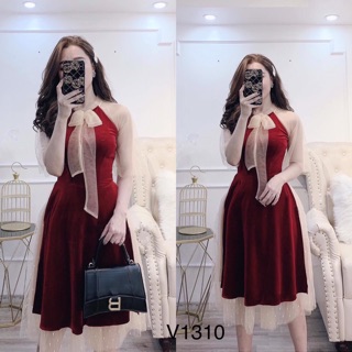 Áo dài đỏ cách điệu cho trinh võ