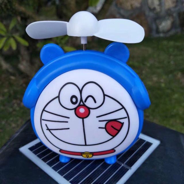 Quạt pin mini có đèn Doraemon/ Thỏ Cony/ Heo