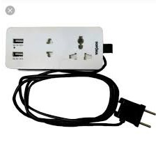 Ổ cắm điện mini tích hợp 2 cổng sạc USB 5V-2A SOPOKA Q2U