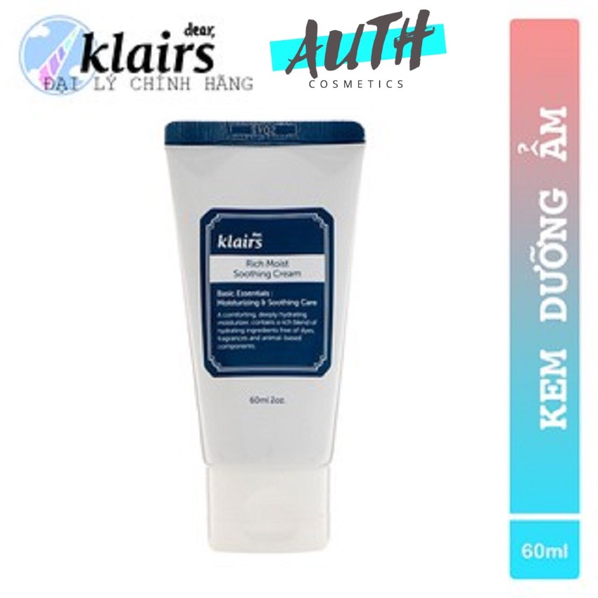 Kem dưỡng ẩm làm dịu da Klairs Rich Moist Soothing Cream 80ml Auth Hàn Quốc | BigBuy360 - bigbuy360.vn