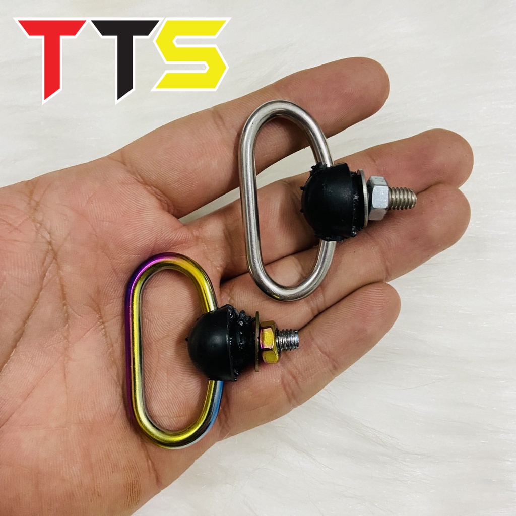 Bát quai dè giữ dây công tơ mét khắc phục tình trạng lỏng quai dè chất liệu inox trắng, mạ titan 7 màu