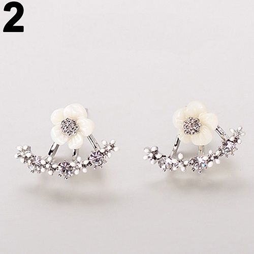 Khuyên tai hình hoa cúc đính đá phong cách Hàn Quốc thanh lịch dành cho nữ