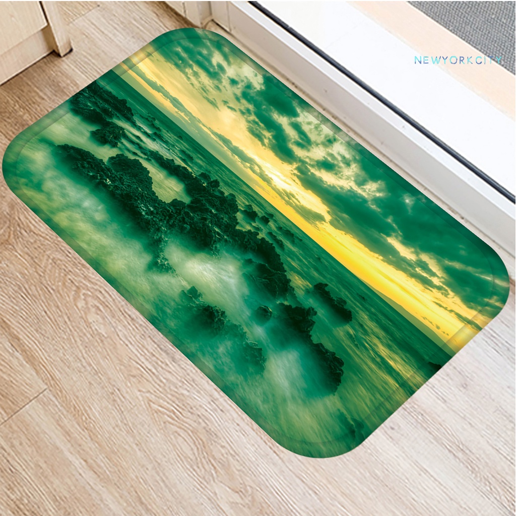 Thảm lót sàn Chống Trượt Chống Ẩm Họa Tiết Phong Cảnh