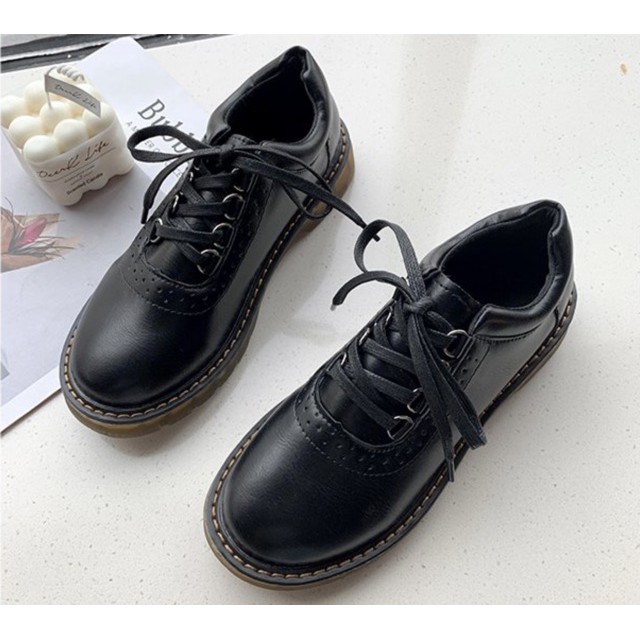 ulzzang [Có sẵn] Giày Vintage Harajuku thắt dây cô gái Nhật dịu ngọt oxford sinh viên ulzzang kiểu lolita joshi lenvinta | BigBuy360 - bigbuy360.vn