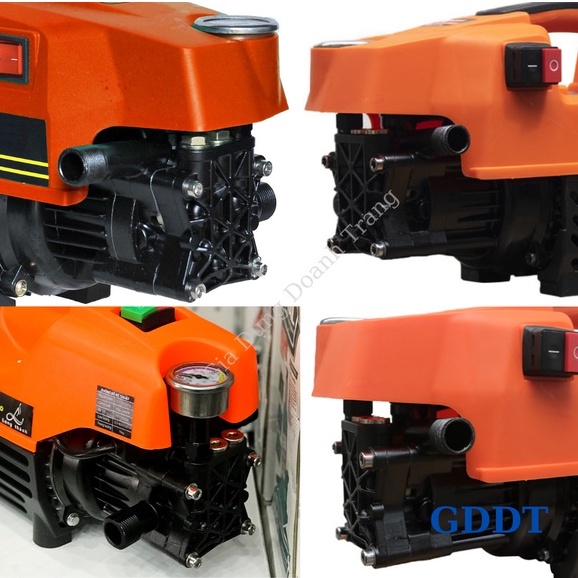 Bộ đầu bơm máy rửa xe mini có kèm rơ le điện, máy xịt rửa xe gia đình