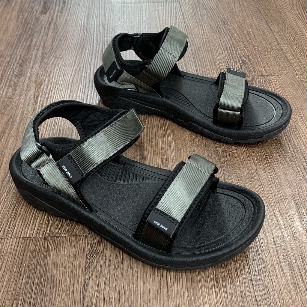 Giày sandal nam Rove RV680 Xám rêu chính hãng sandal đế đúc nguyên khối