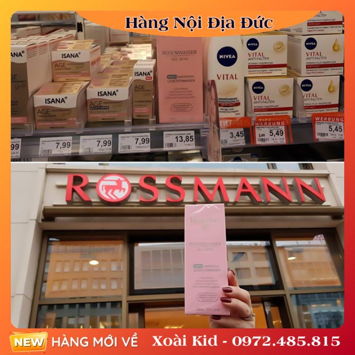[Hàng nội địa Đức] Nước hoa Hồng Rosense của Đức đủ bill