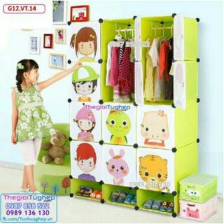 Tủ 12 ô nhựa ghép
