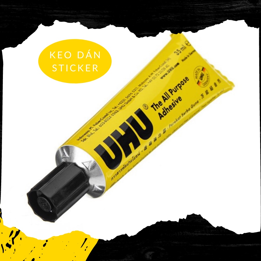 Keo dán vải, đa năng UHU 7ml - UHU trong suốt, nhanh khô, mềm dẻo