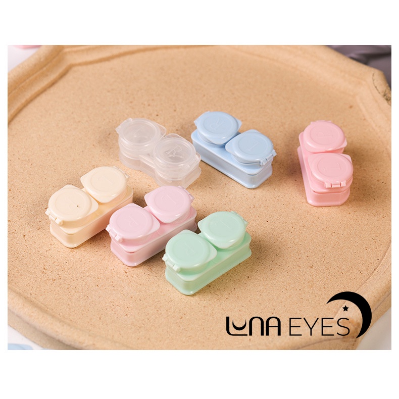 Khay Lens Nắp Gập Nhiều Màu Có Dụng Cụ Đeo Lens