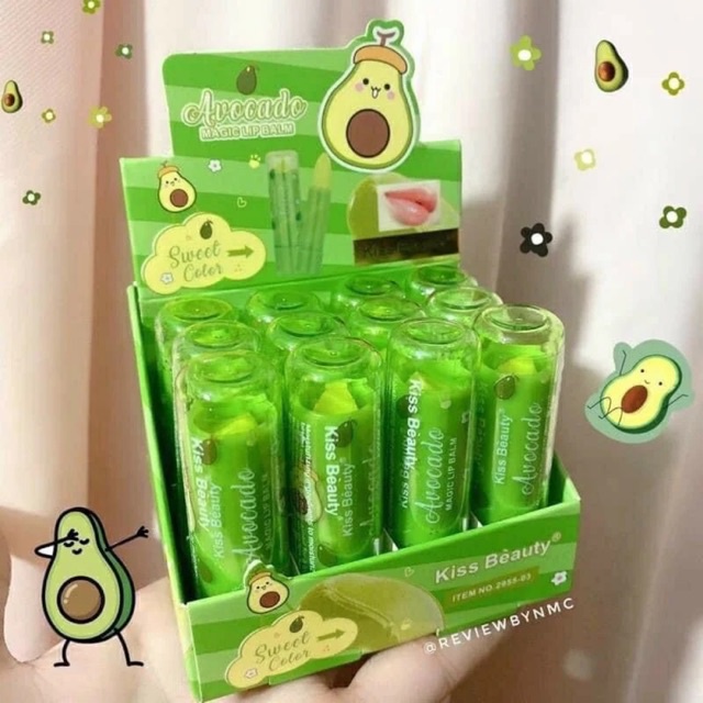 Son Dưỡng Môi Trái Bơ Màu Hồng Tự Nhiên Avocado KISS BEAUTY