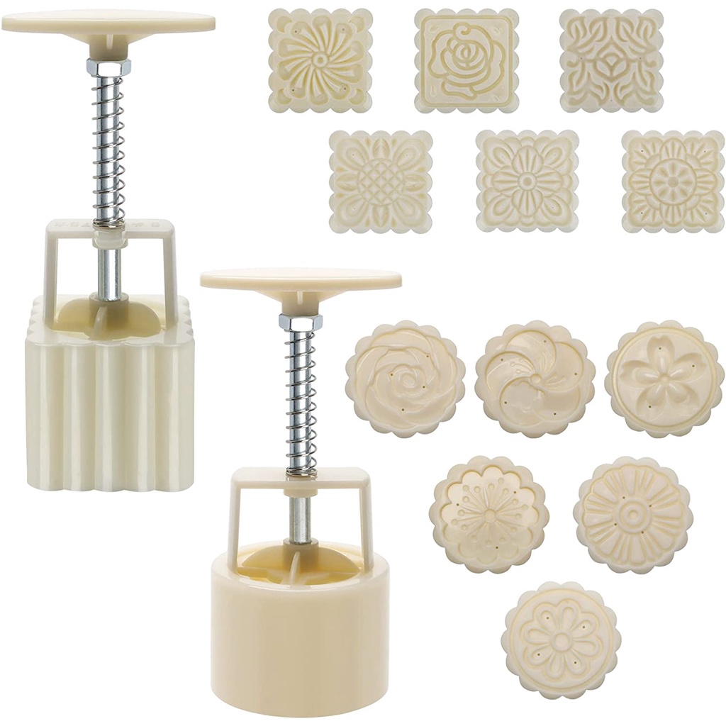 Khuôn Làm Bánh Trung Thu Bằng Nhựa Họa Tiết Hoạt Hình Động Vật 3D DIY