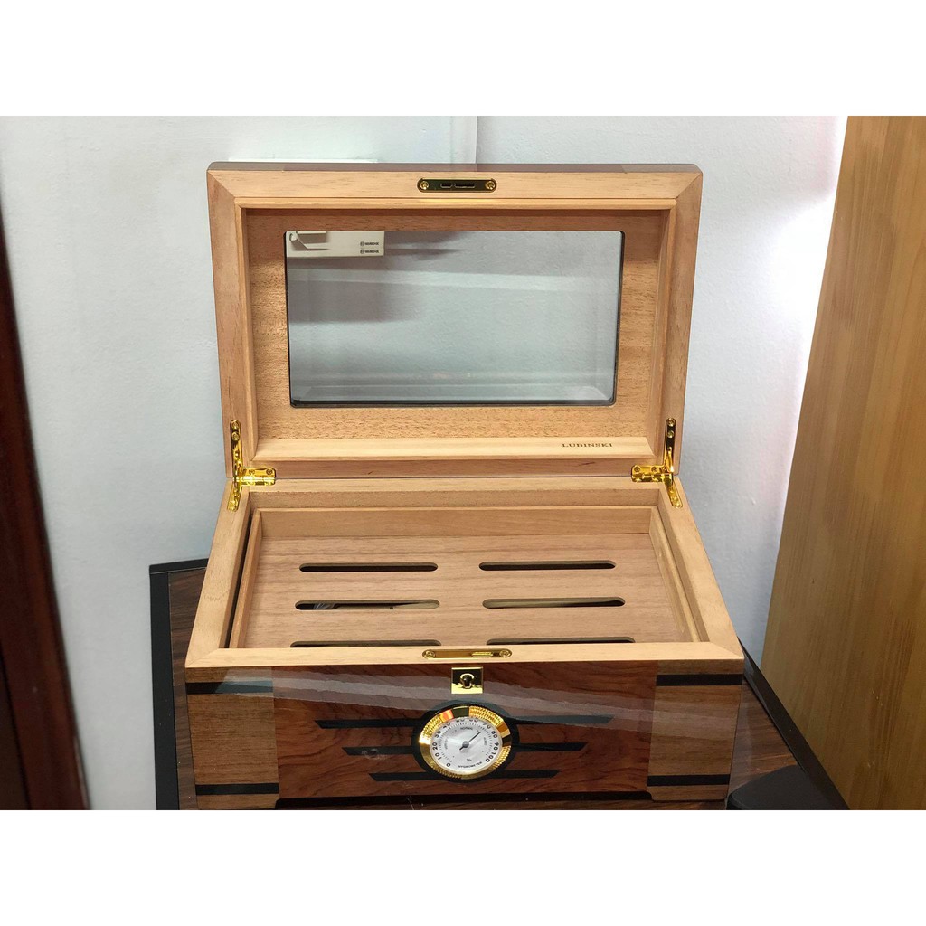 ✅Lubinski humidor bào quản xì gà cao cấp CH-0064 (80-100 điếu tùy size) tủ ủ xi gà sang trọng.