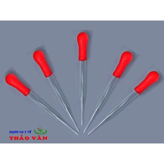 Pipet thủy tinh - ống hút quả bóp cao su [ 10 ống]