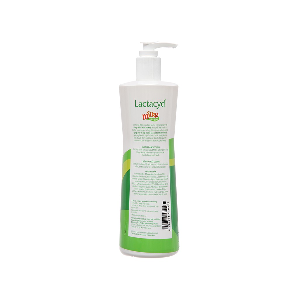 Sữa tắm gội trẻ em Lactacyd Milky 500ml | BigBuy360 - bigbuy360.vn
