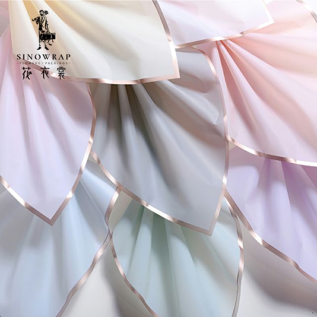 GIẤY GÓI HOA VIỀN VÀNG ĐỒNG NHŨ- XẤP 20 TỜ