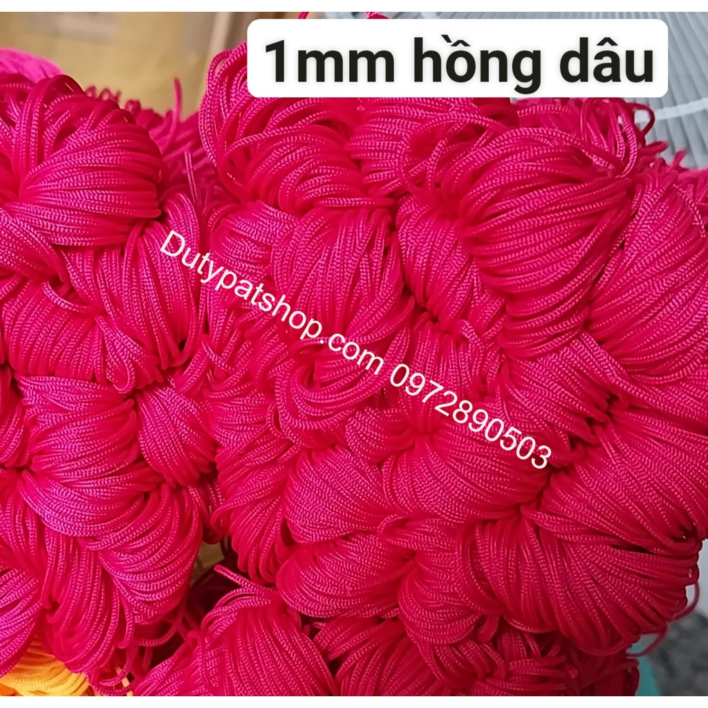 20met Dây dù 1mm sợi tròn mềm mịn - có 12 màu