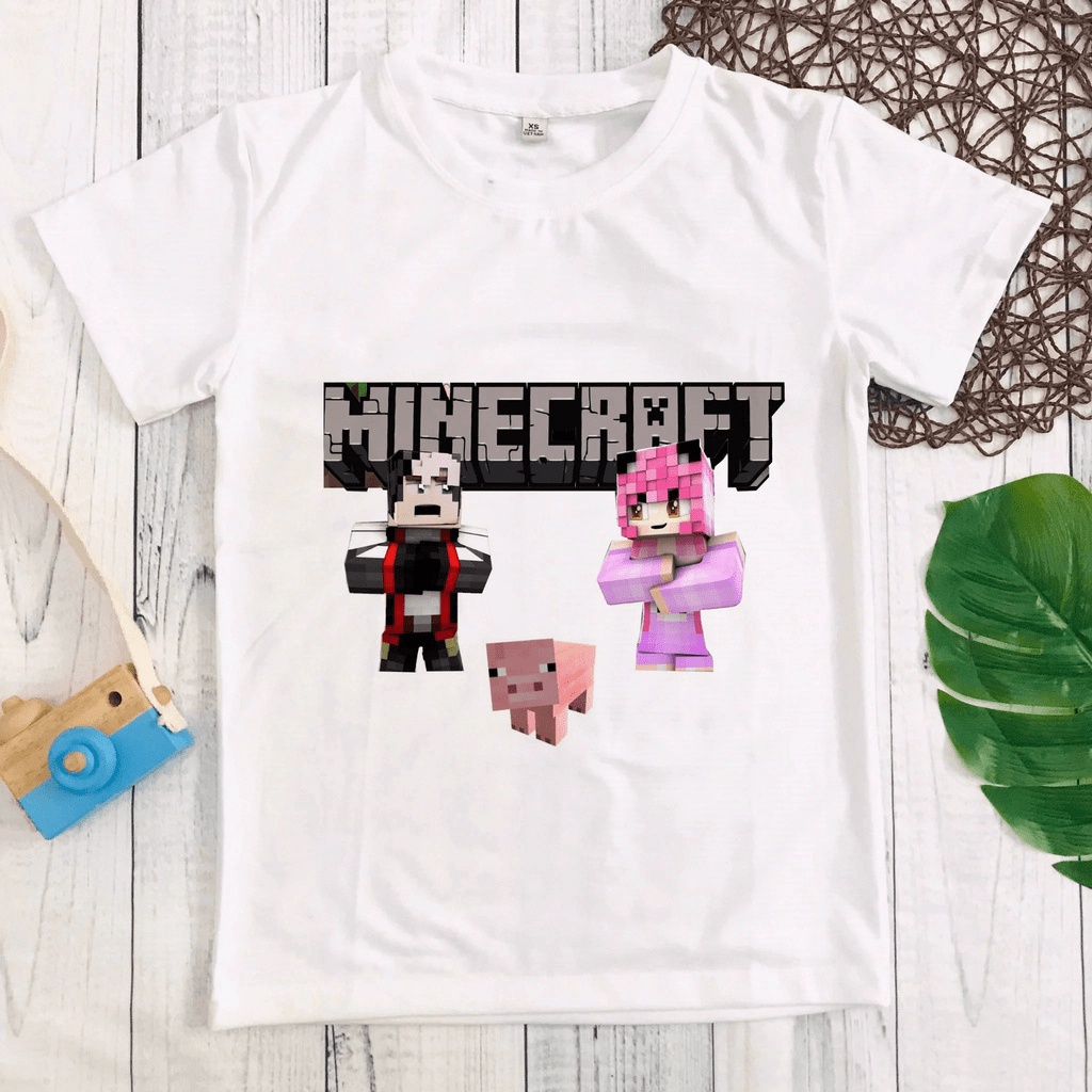 [nhiều mẫu lựa] ÁO THUN MINECRAFT 1 CÓ SIZE TRẺ EM NAM NỮ UNISEX CHO CẢ GIA ĐÌNH AOMIVN V1812