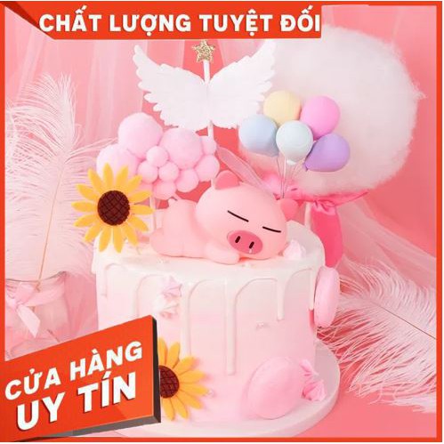 [FREE SHIP] Heo nhựa [VIDEO THẬT],heo ngủ trang trí bánh kem,trang trí bánh sinh nhật,làm đồ chơi,quà tặng ý nghĩa