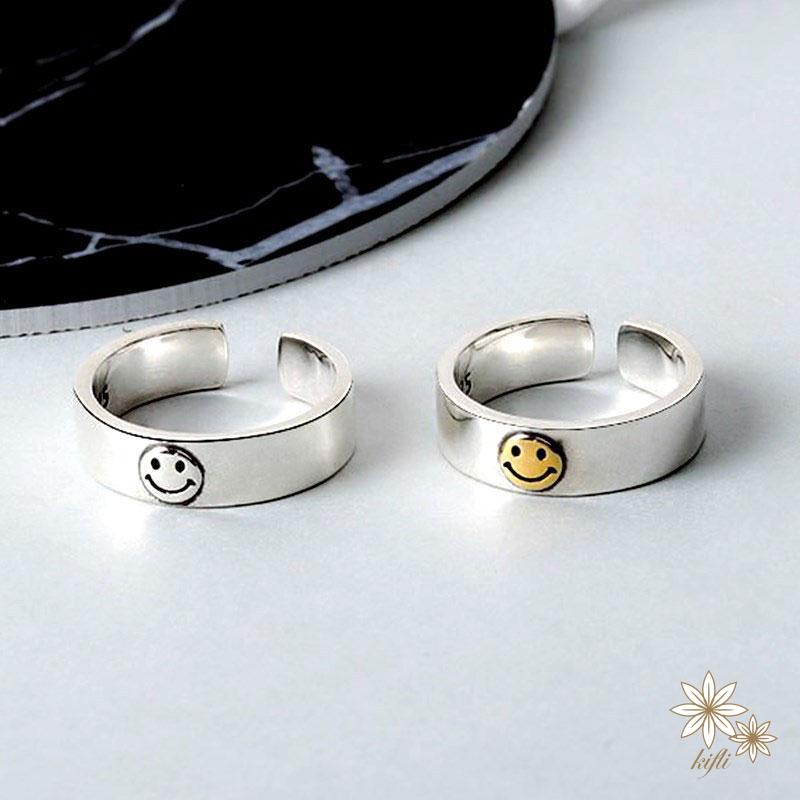 Nhẫn hở hình mặt cười thời trang cho cặp đôi（quà tặng ngày thiếu nhi）
