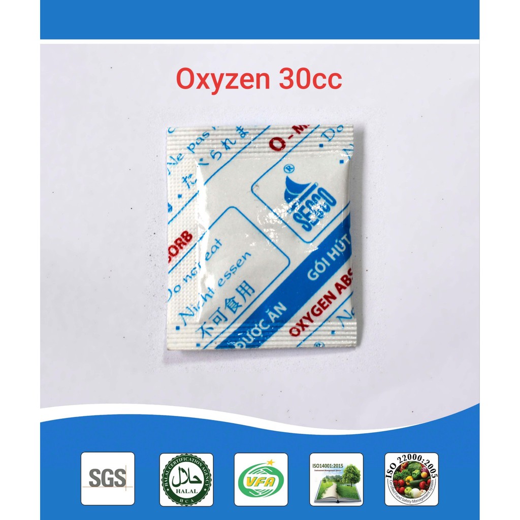 [SIÊU RẺ] Bịch 200 Gói hút ẩm, túi hút oxy bảo quản bánh kẹo, bánh mứt, hạt điều Oxygen loại 30cc/50