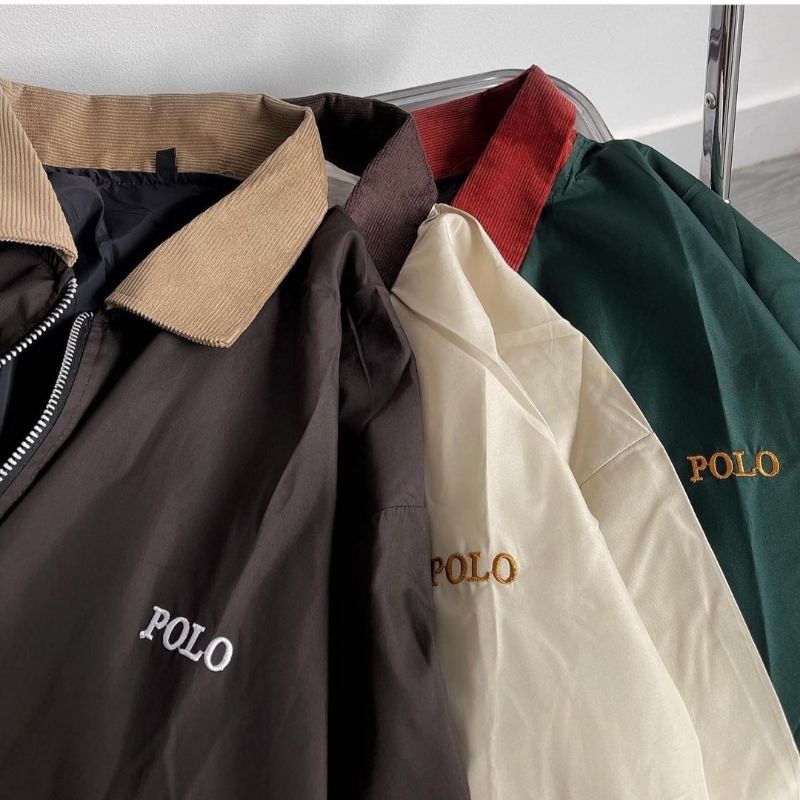 Áo khoác Bomber Jacket unisex vải dù 2 lớp Polo phong cách Ulzzang – Pamée