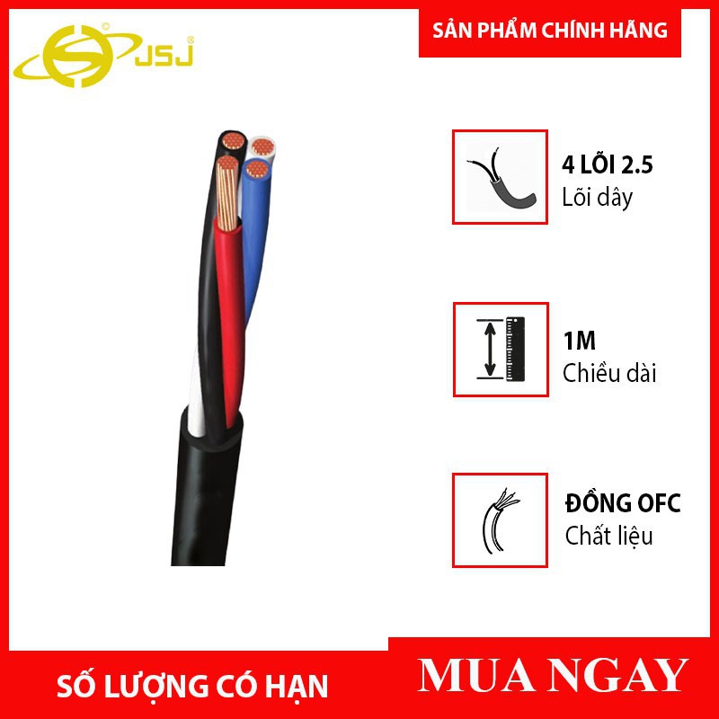 Dây loa sommer 4*2,5mm lõi đồng nguyên chất