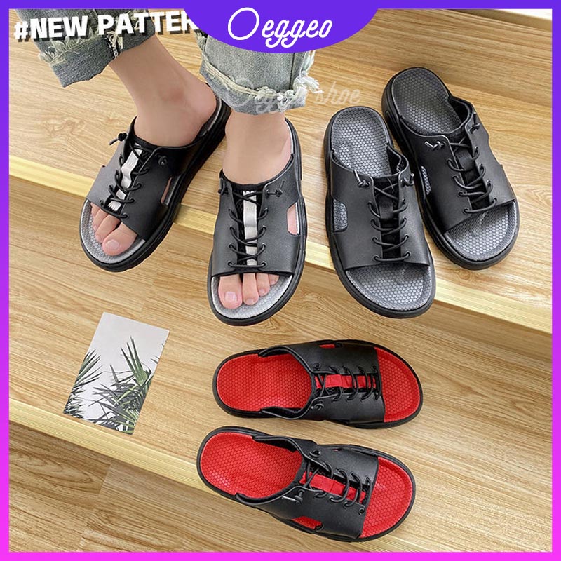 Oeggeo shop Dép Quai Ngang Đế Bằng Kiểu Dáng Thể Thao Cho Nam