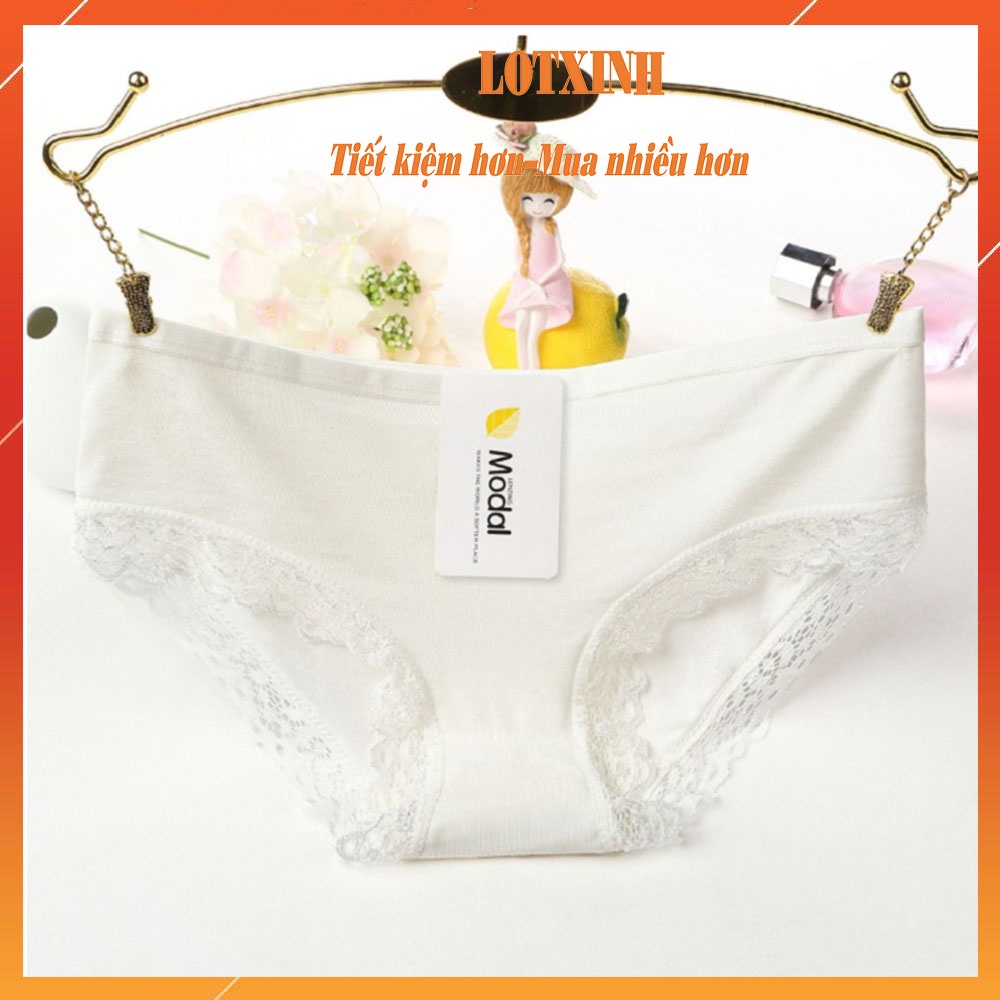 COMBO 5 Quần lót nữ cotton sexy xuất nhật kháng khuẩn cao cấp viền ren gợi cảm LOTNU15