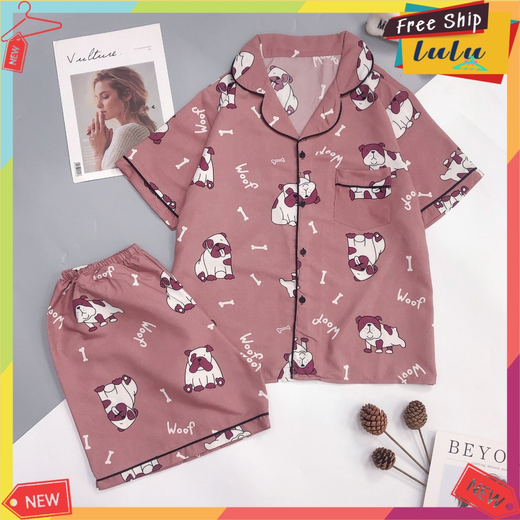 Bộ đồ ngủ nữ áo cộc quần đùi vải kate Thái freesize. Bộ đồ mặc nhà nữ áo cộc quần đùi Lulu Shop | BigBuy360 - bigbuy360.vn