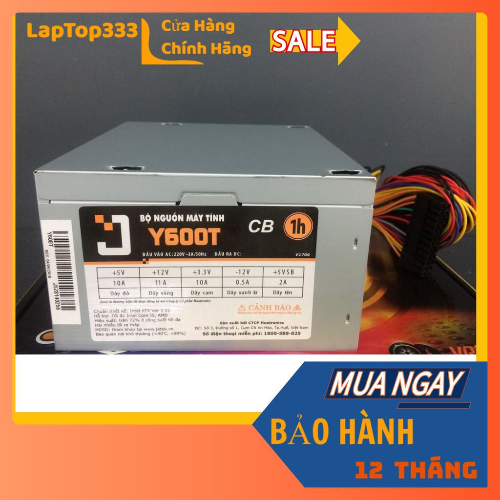 Nguồn máy tính JETEK Y600 ATX