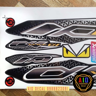 [Loại 1] Tem Rời Wave Đen Ver 5 (2017-2021)- Ảnh Thật (Decal Wave) (Tem xe Wave)