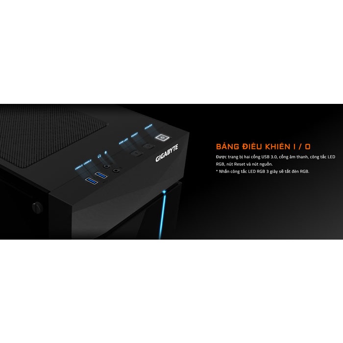 Thùng máy case Gigabyte GB-C200 Glass Hàng New