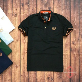 Áo Thun Nam Tay Ngắn Polo AT25 Có Cổ Thêu Bông Lúa (Có 5 Màu)
