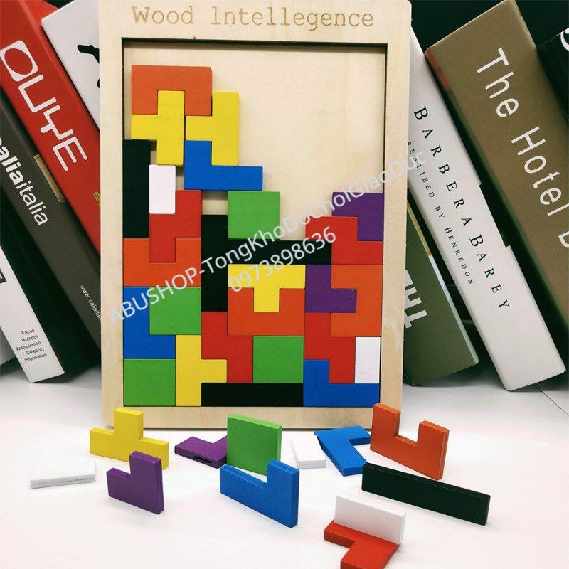 Combo TETRIS và TRÍ UẨN tangram - Đồ chơi trí tuệ size đại hàng chuẩn cho bé